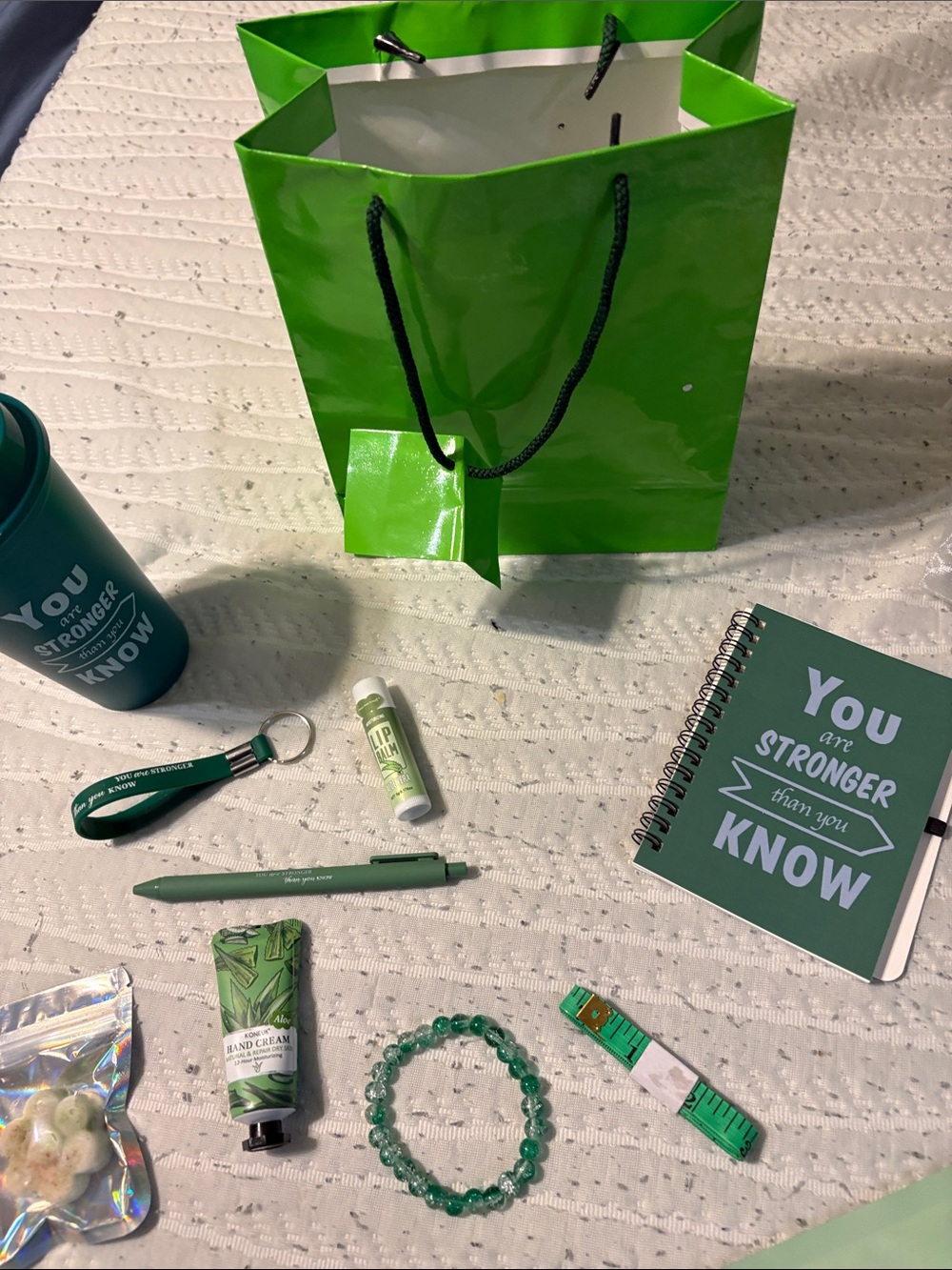 Green Inspirational Gift Set with Tumbler, Journal & Accessories - Picture 14 of 15